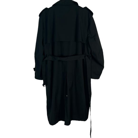 Adams Row Mens Trench Coat Double Breasted Belt Liner Dark Academia SZ 46 - Picture 4 of 11